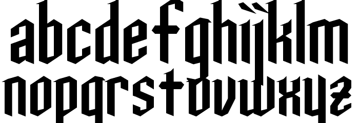 Ysgarth Font LOWERCASE