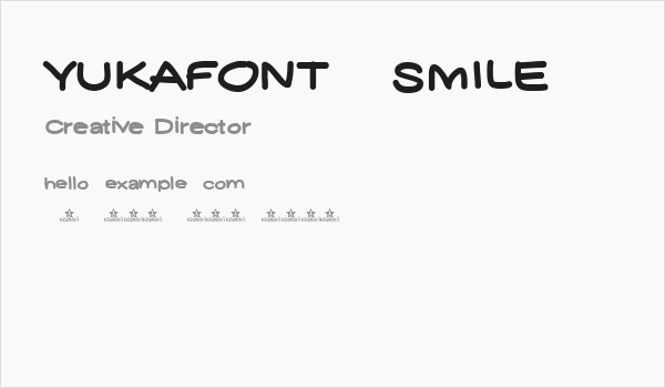 YUKAFONT _SMILE Business Card