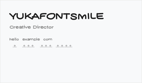 YUKAFONTSMILE Business Card