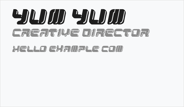 YUM YUM Business Card