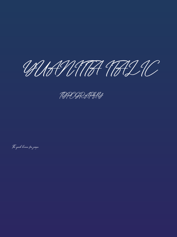 Yuanitta Italic Poster