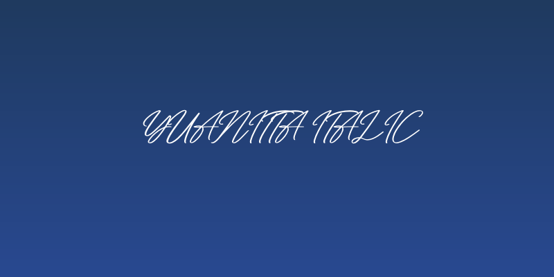 Yuanitta Italic Social Header