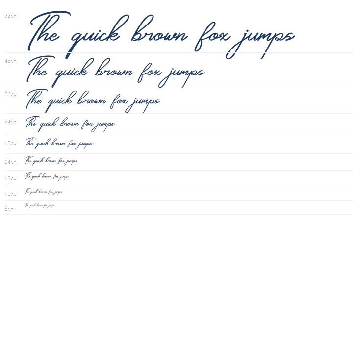 Yuanitta Italic Waterfall