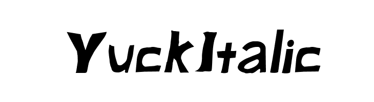 Yuck Italic  Frei Schriftart Herunterladen