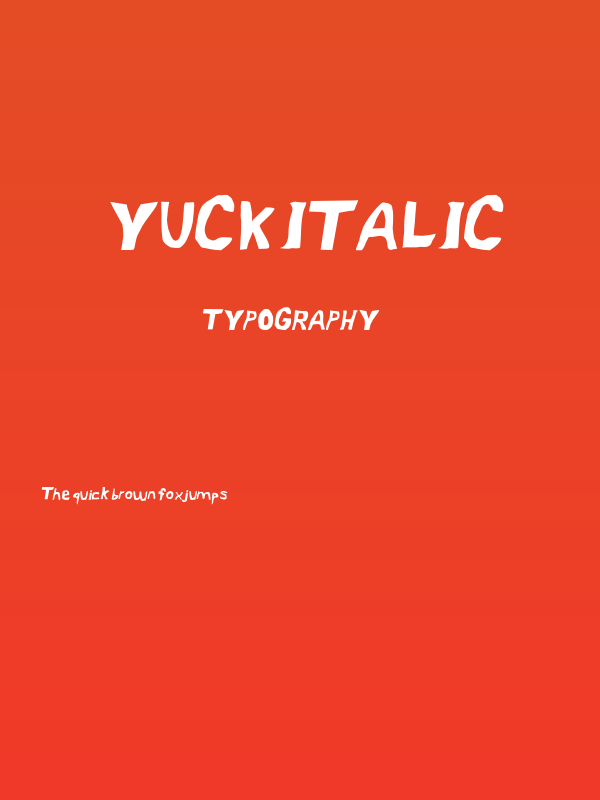 Yuck Italic Poster