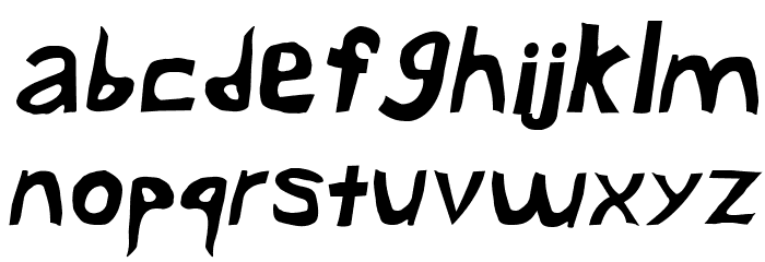 Yuck Italic Font LOWERCASE