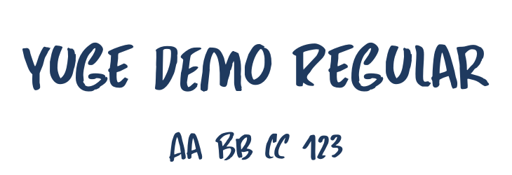 Yuge DEMO Regular Font Preview