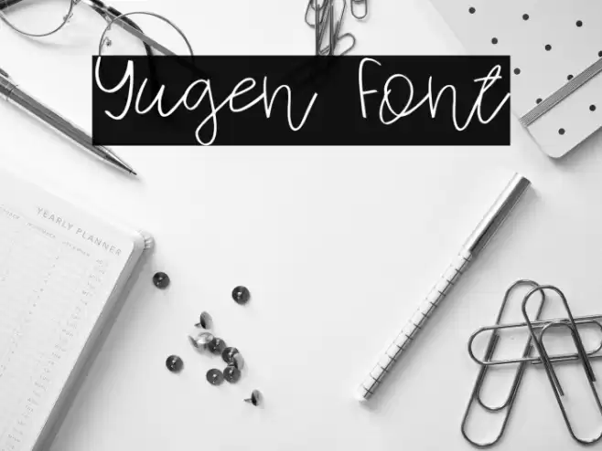 Yugen फ़ॉन्ट examples
