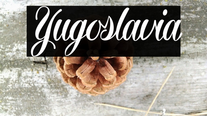 Yugoslavia Font examples