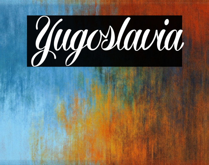 Yugoslavia Font examples