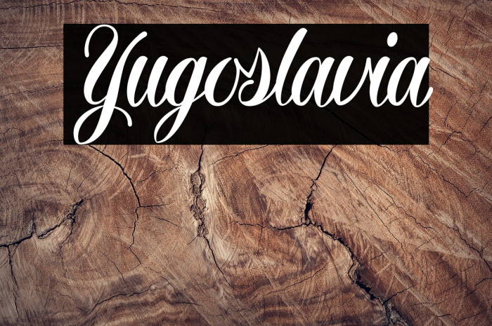 Yugoslavia Font examples