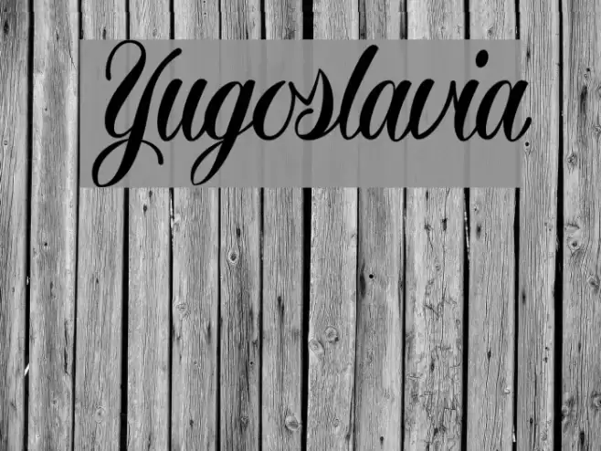 Yugoslavia フォント examples