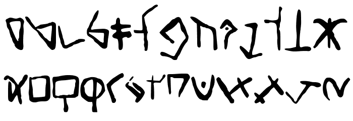 Yugurian Font LOWERCASE