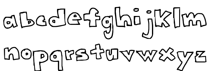 Yujin Bubbles Font LOWERCASE