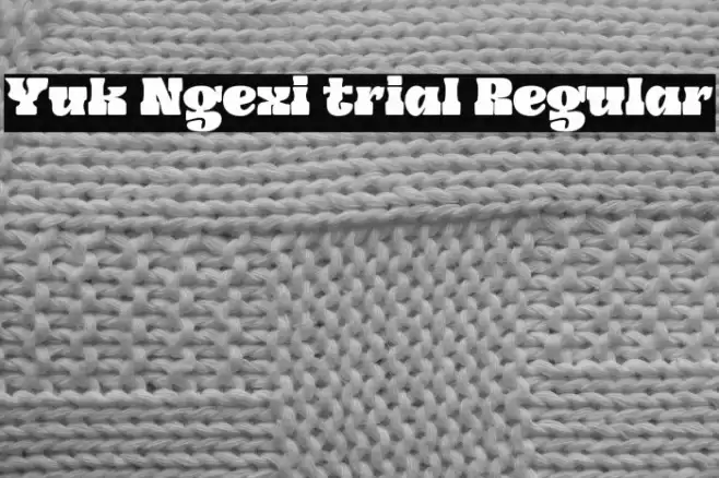 Yuk Ngexi trial Regular Caratteri examples