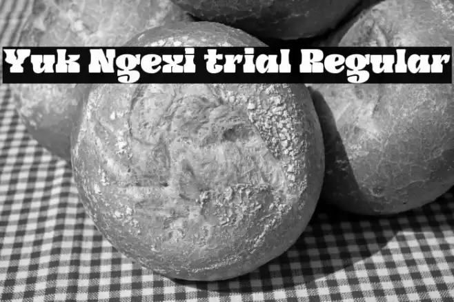 Yuk Ngexi trial Regular Caratteri examples