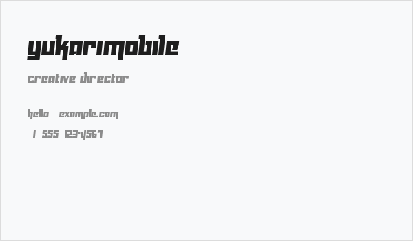Yukarimobile Business Card