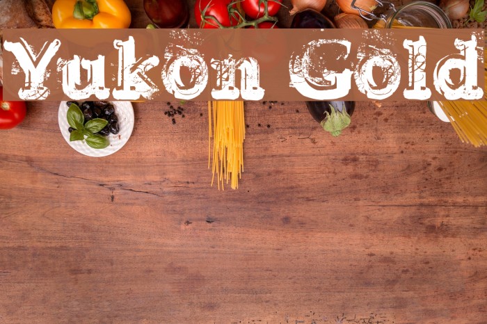 Yukon Gold Font examples