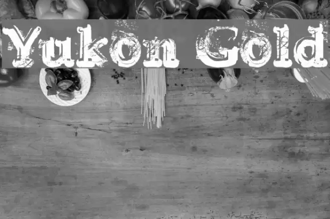 Yukon Gold Font examples