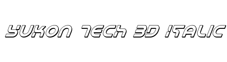 Yukon Tech 3D Italic  Frei Schriftart Herunterladen