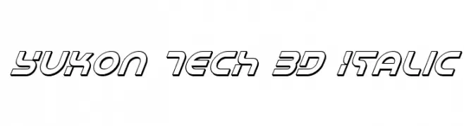 Yukon Tech 3D Italic  Fuentes Gratis Descargar