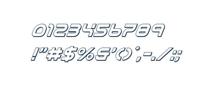 Yukon Tech 3D Italic Other Characters