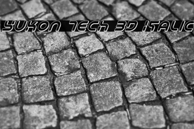 Yukon Tech 3D Italic Font examples