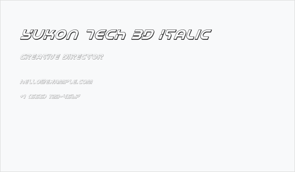 Yukon Tech 3D Italic Business Card