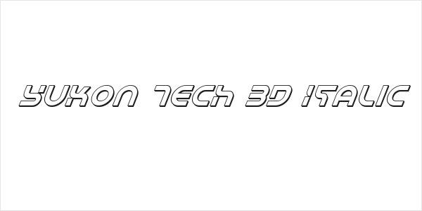 Yukon Tech 3D Italic Logo