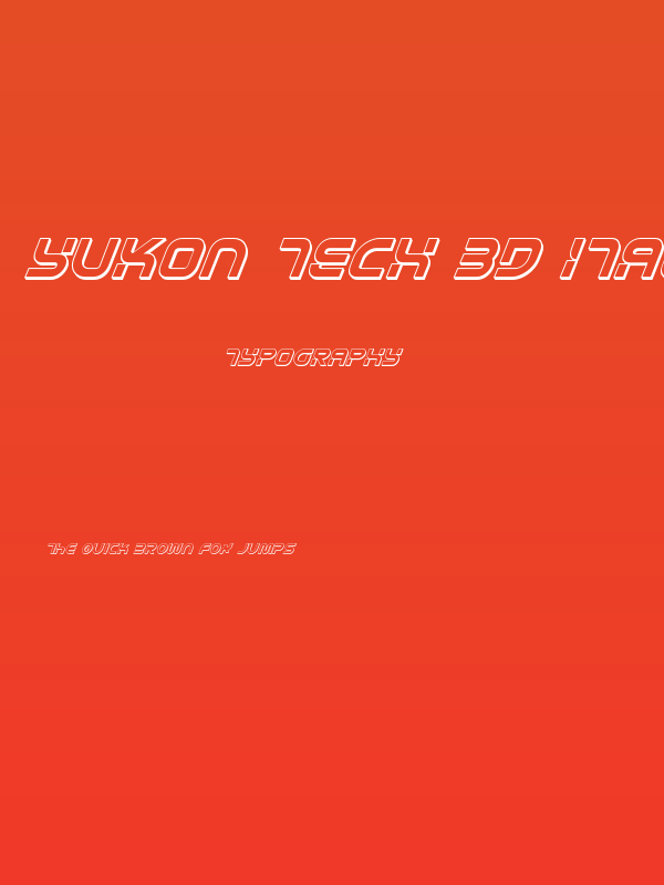 Yukon Tech 3D Italic Poster