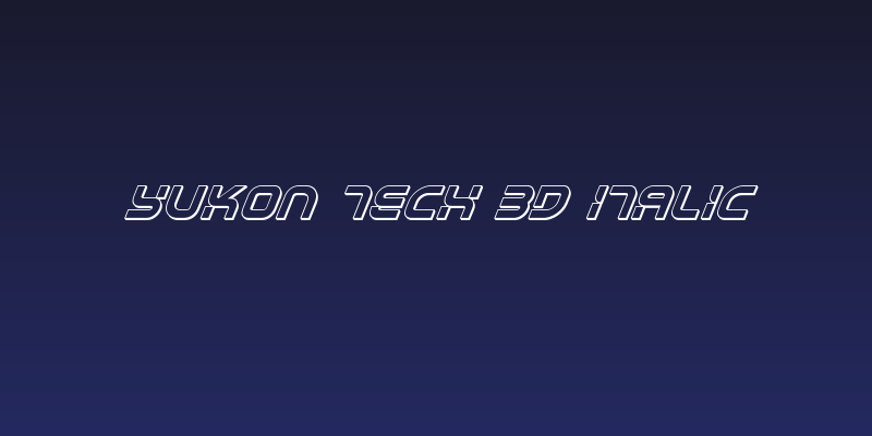 Yukon Tech 3D Italic Social Header