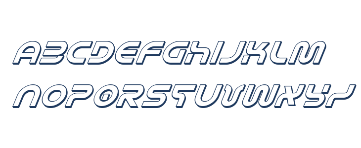 Yukon Tech 3D Italic Lowercase