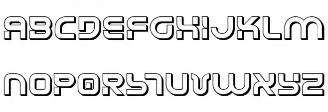 Yukon Tech 3D Schriftart Groß
