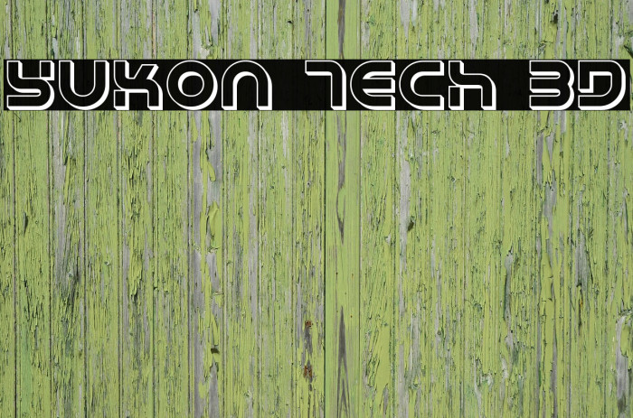 Yukon Tech 3D Font examples