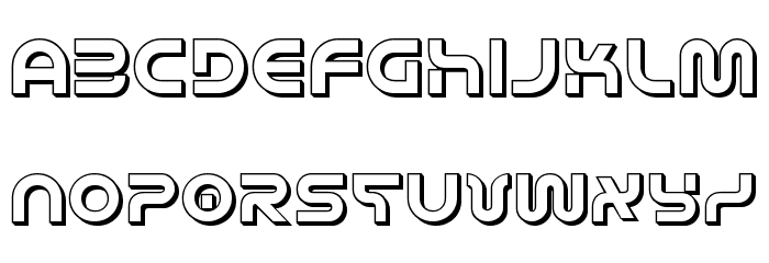 Yukon Tech 3D Font LOWERCASE