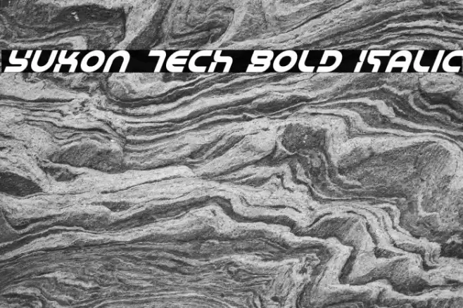 Yukon Tech Bold Italic Font examples