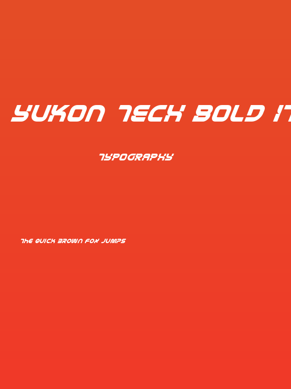 Yukon Tech Bold Italic Poster