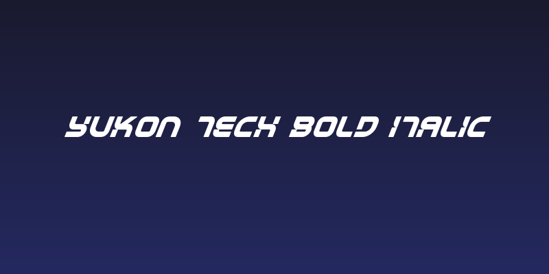 Yukon Tech Bold Italic Social Header