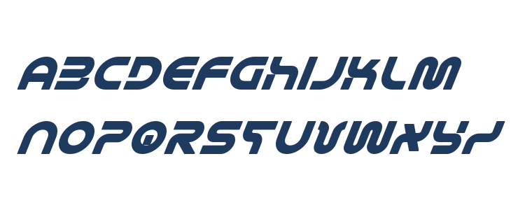 Yukon Tech Bold Italic Lowercase
