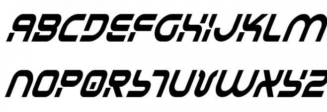 Yukon Tech Condensed Italic خط أحرف كبيرة