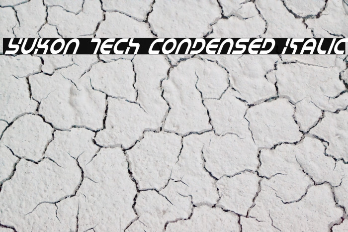 Yukon Tech Condensed Italic Example 3
