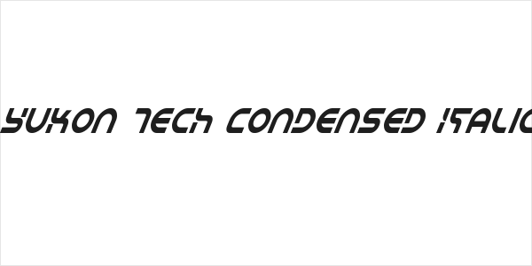 Yukon Tech Condensed Italic Logo