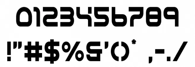 Yukon Tech Condensed Font OTHER CHARS