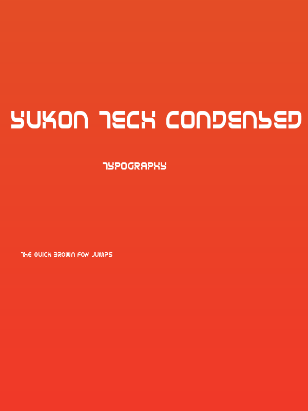 Yukon Tech Condensed Poster