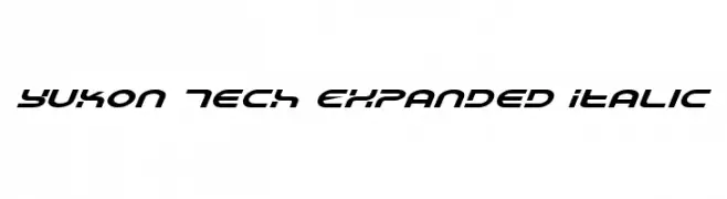 Yukon Tech Expanded Italic  les polices de caractères gratuit tlcharger