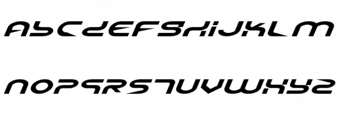 Yukon Tech Expanded Italic フォント 大文字