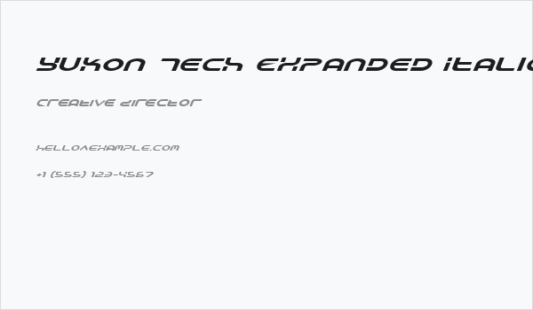 Yukon Tech Expanded Italic Business Card