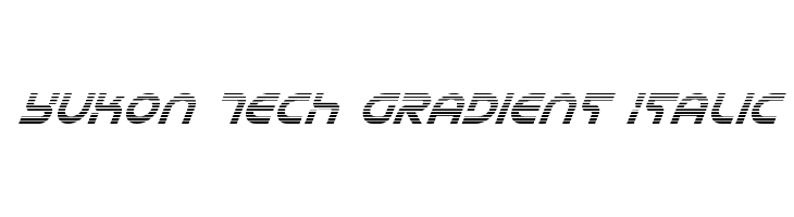 Yukon Tech Gradient Italic  免费字体下载