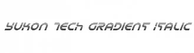 Yukon Tech Gradient Italic  Frei Schriftart Herunterladen