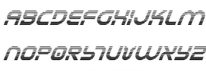 Yukon Tech Gradient Italic Polices MAJUSCULES
